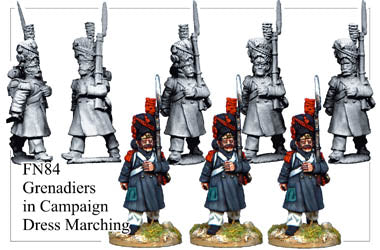 FN084 - Line Grenadiers In Greatcoat Marching