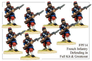 FPF014 French Infantry in Full Kit and Greatcoats Defending