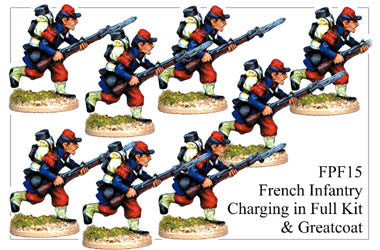 FPF015 French Infantry in Full Kit and Greatcoats Charging