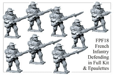 FPF018 French Infantry in Full Kit and Epaulettes Defending