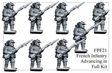 FPF021 French Infantry in Full Kit Advancing