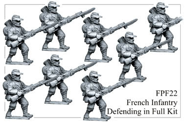 FPF022 French Infantry in Full Kit Defending