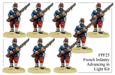 FPF025 French Infantry in Light Kit Advancing