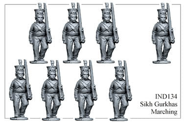 IND134 Sikh Gurkhas Marching