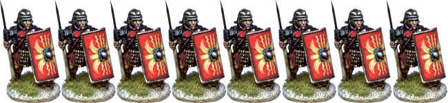 IR042 - Legionaries, Segmented Armour, Standing Side On, Pilum Upright