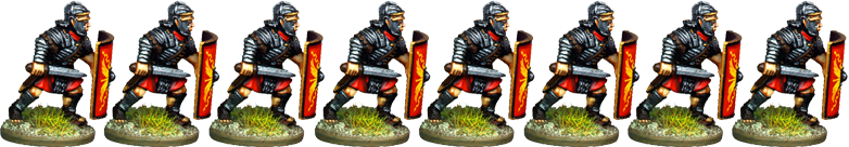 IR052 - Legionaries, Segmented Armour, Armoured Forearm, Advancing with Gladius