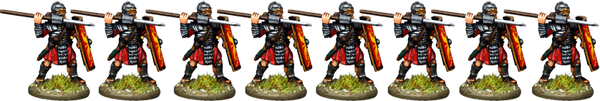 IR055 - Legionaries, Segmented Armour, Armoured Forearm, Ready with Pilum