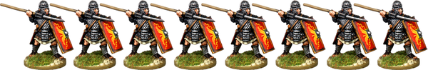 IR057 - Legionaries, Scale Armour, Armoured Forearm, Ready with Pilum