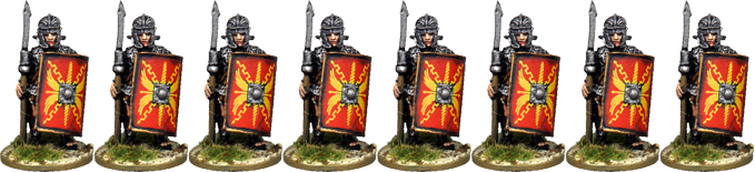 IR058 - Legionaries, Scale Armour, Armoured Forearm, Standing with Pilum