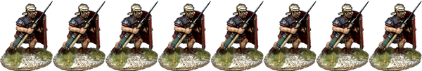 IR061 - Legionaries, Mail Armour, Advancing, Pilum at 45 Degrees