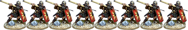 IR062 - Legionaries, Mail Armour, Armoured Forearm, Advancing, Throwing Pilum