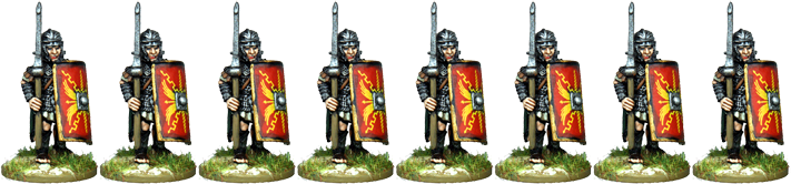 IR063 - Legionaries, Mail Armour, Armoured Forearm, Advancing with Pilum