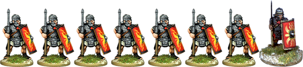 IR064 - Legionaries, Mail Armour, Standing Side On, Pilum Upright