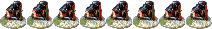 IR087 - Legionaries, Segmented Armour, Kneeling with Gladius
