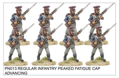 PN013 Infantry in Peaked Fatigue Cap Advancing