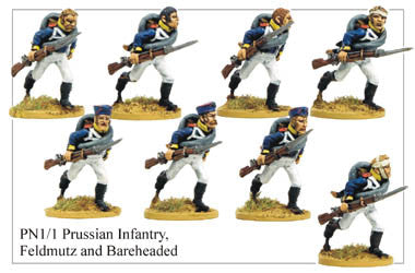 PN011 Infantry in Feldmutz and Bareheaded