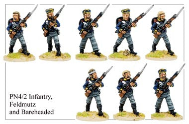 PN042 Infantry in Fieldmutz and Bareheaded