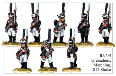 RN035 Grenadiers in 1812 Shako Marching
