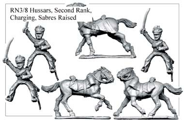 RN038 Hussars Charging in Second Rank, Sabres Raised