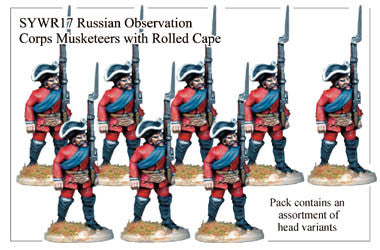SYWR017 Russian Observation Corps Musketeers with Rolled Capes