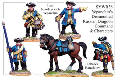 SYWR038 Yepanchin's Dismounted Russian Dragoon Command and Characters