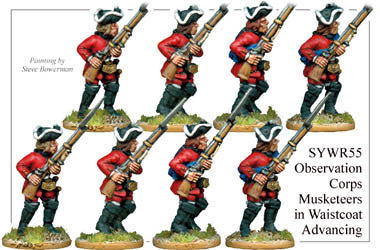 SYWR055 Russian Observation Corps Musketeers in Waistcoats Advancing