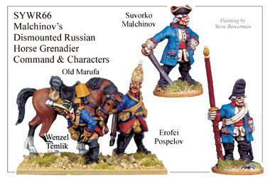 SYWR066 Malchinov's Dismounted Russian Horse Grenadier Command and Characters