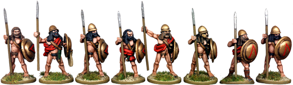 WG012 - Naked Spartan Hoplites At The Ready