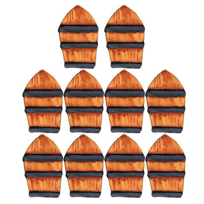 WP040 - African Arched Top Wooden Congo Shields