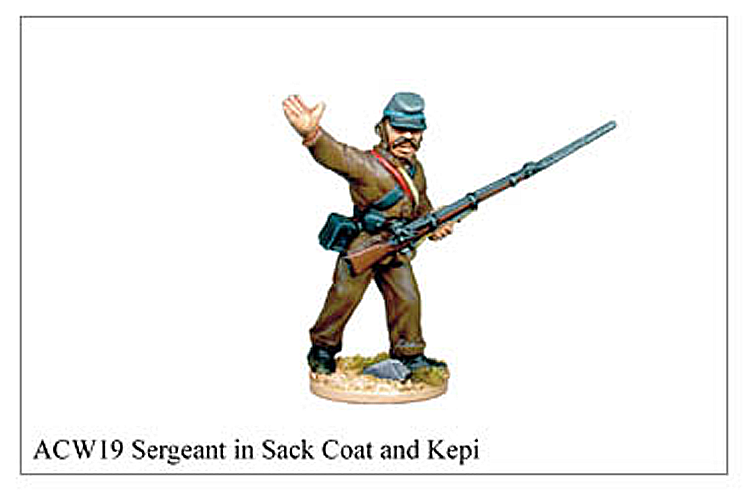 ACW019 - Sergeant In Sack Coat And Kepi