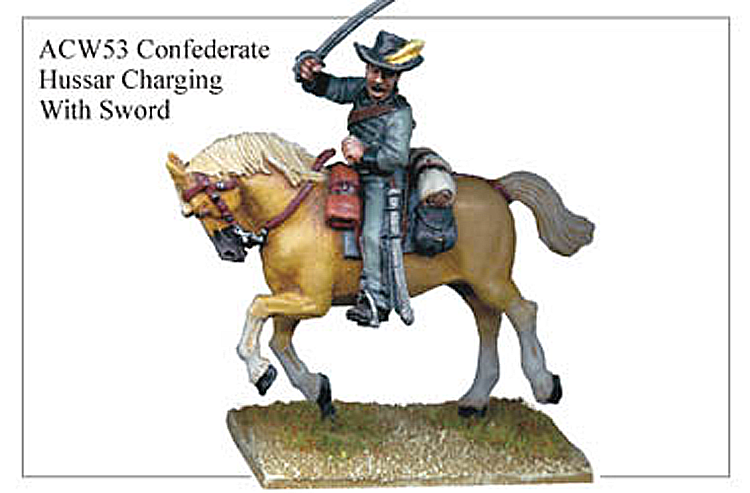 ACW053 - Confederate Hussar Charging With Sword