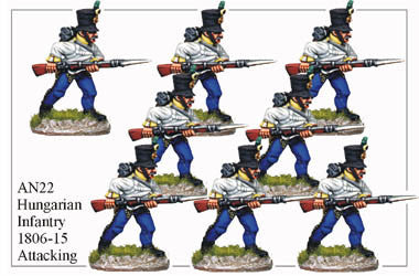 AN022 Hungarian Infantry 1806-15 Attacking