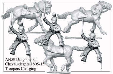 AN059 Dragoons or Chevauxlegers 1805-15 Troopers Charging