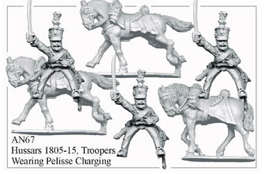 AN067 Hussars 1805-15 Troopers Wearing Pelisse Charging