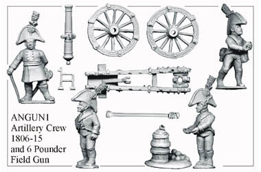 AN078 Artillery Crew 1806-15 and 6pdr Field Gun