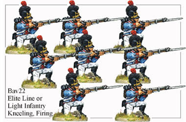 BAV022 Elite Line or Light Infantry Kneeling and Firing