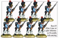 BAV025 Elite Line or Light Infantry in Overalls Advancing