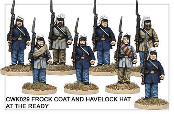 CWK029 Infantry in Havelock and Frock Coat at the Ready