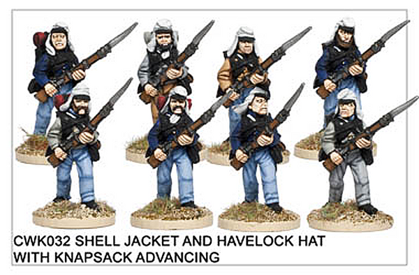 CWK032 Infantry in Havelock and Shell Jacket Advancing