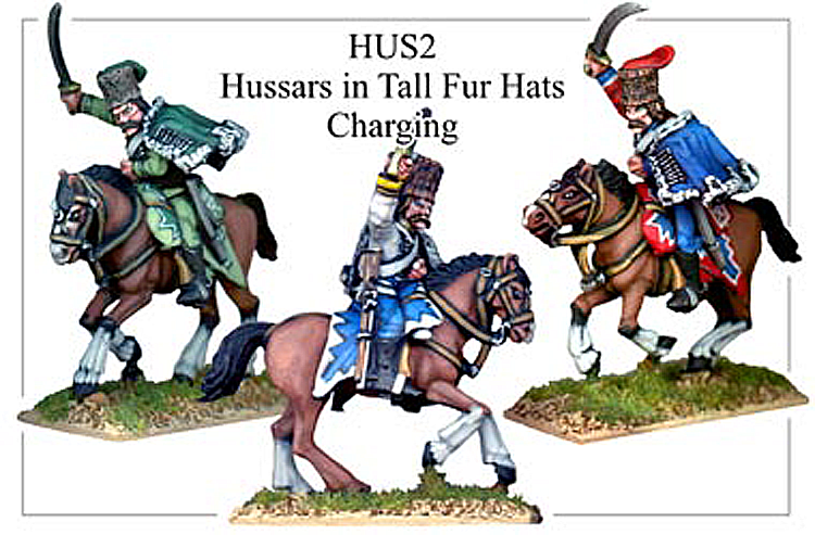 HUS002 - Hussars In Tall Fur Hat Charging