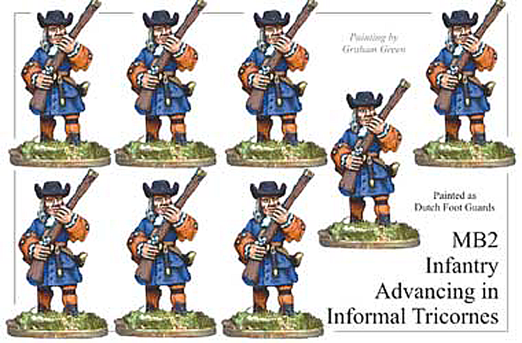 MB002 - Infantry In Informal Tricorns Advancing