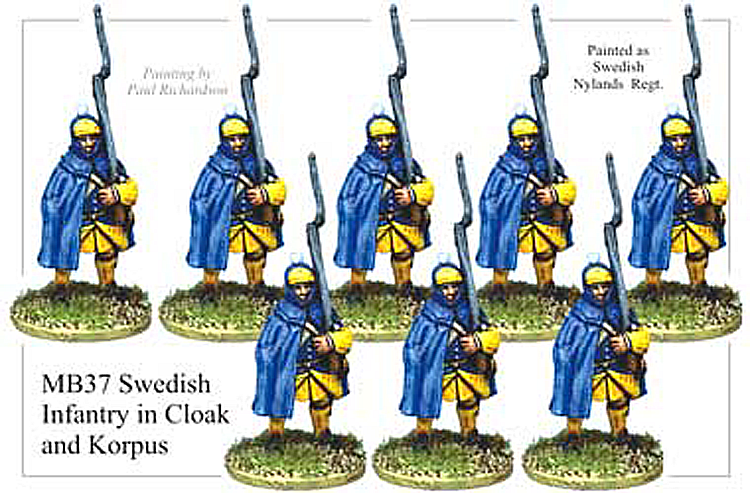 MB037 - Swedish Infantry In Cloak And Korpus Hat