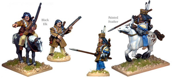 OW088 - Blackfoot Warriors Painted Feather And Black Elk